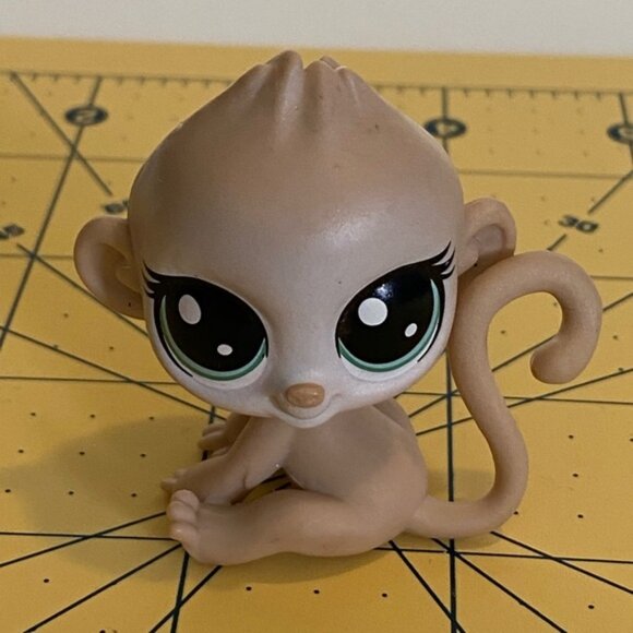 Other - Littlest Pet Shop Authentic LPS #1-140 Mimsy Monkeyford Tan Monkey Green Eyes